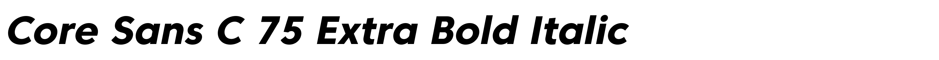Core Sans C 75 Extra Bold Italic